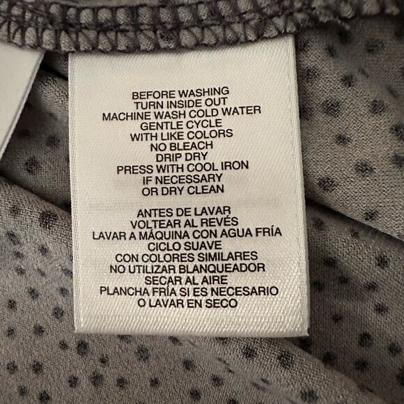 Anne Klein grey and black dotted blouse - Picture 6 of 8